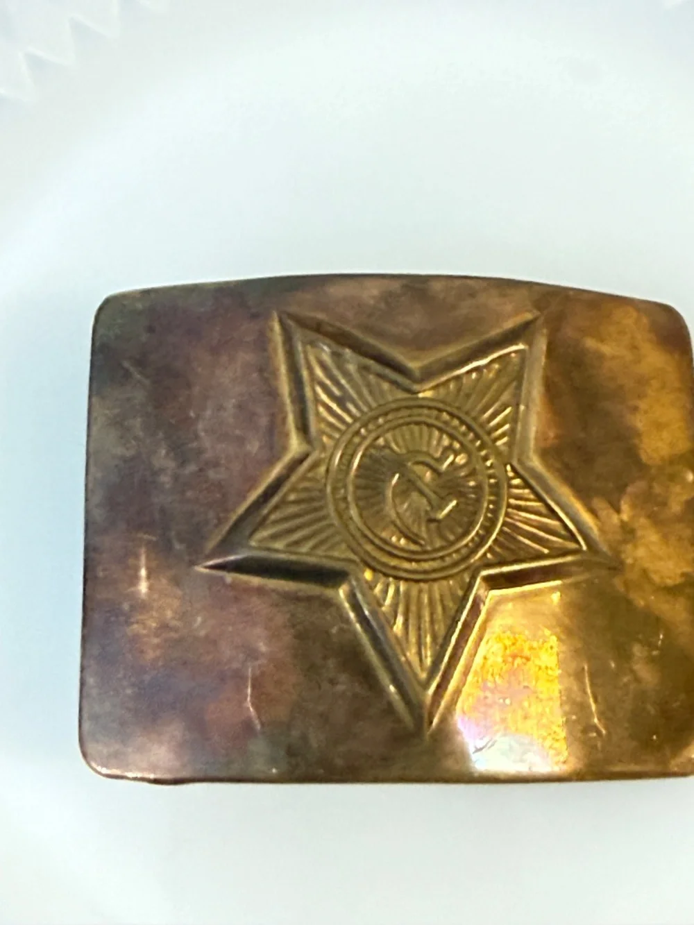 Cold War-Era Soviet Union Belt Buckle Vintage Red Army